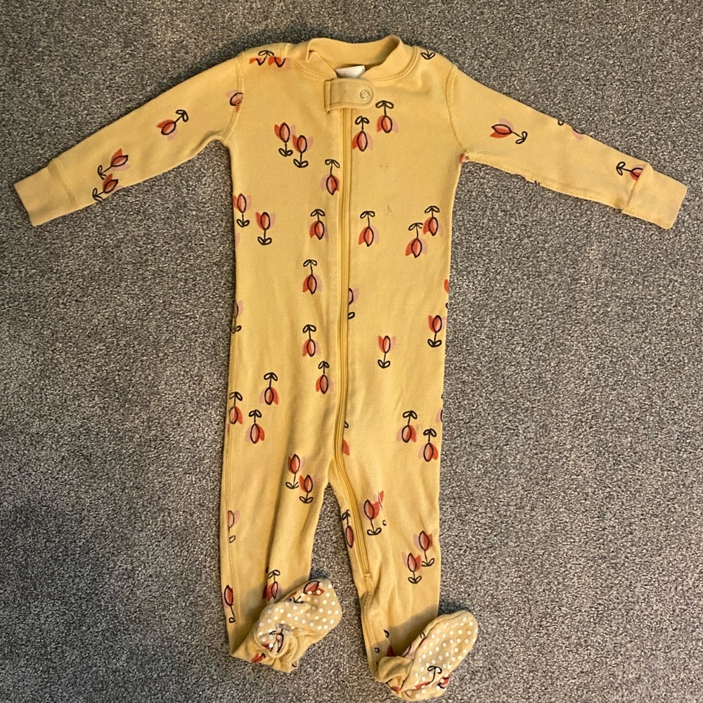 Hanna Anderson Yellow Footed Pajamas
